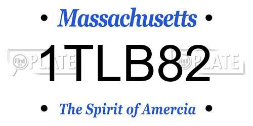 1TLB82 Massachusetts License Plate