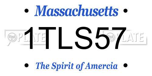 1TLS57 Massachusetts License Plate
