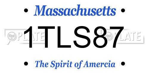 1TLS87 Massachusetts License Plate