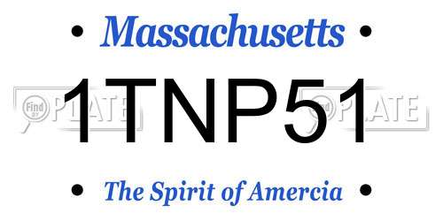 1TNP51 Massachusetts License Plate