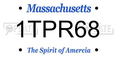 1TPR68 Massachusetts License Plate