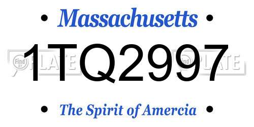 1TQ2997 Massachusetts License Plate