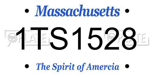 1TS1528 Massachusetts License Plate