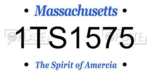 1TS1575 Massachusetts License Plate