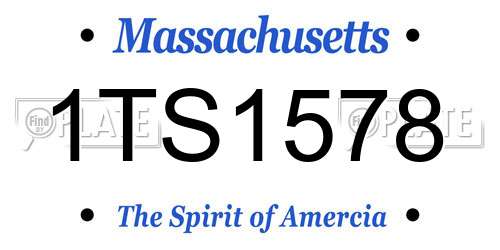 1TS1578 Massachusetts License Plate