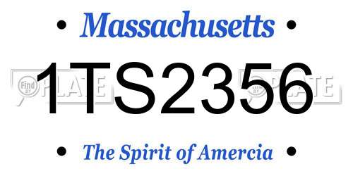 1TS2356 Massachusetts License Plate