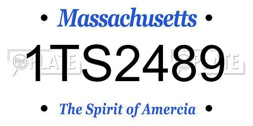 1TS2489 Massachusetts License Plate