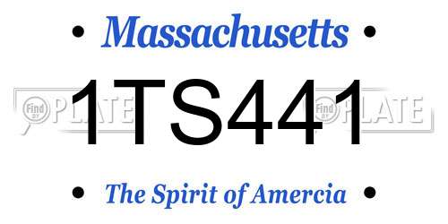 1TS441 Massachusetts License Plate