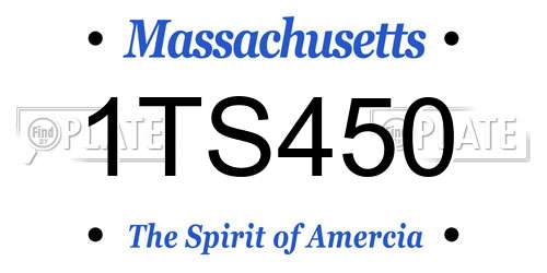 1TS450 Massachusetts License Plate