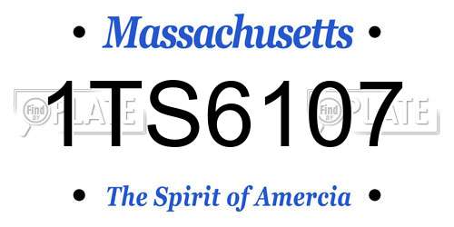 1TS6107 Massachusetts License Plate