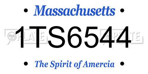 1TS6544 Massachusetts License Plate