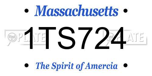 1TS724 Massachusetts License Plate