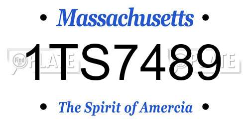 1TS7489 Massachusetts License Plate