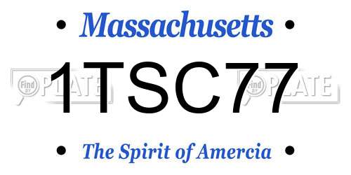 1TSC77 Massachusetts License Plate
