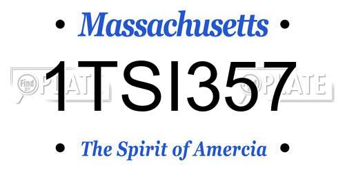 1TSI357 Massachusetts License Plate