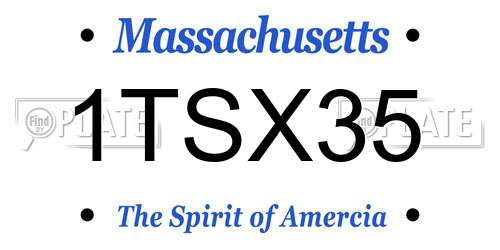 1TSX35 Massachusetts License Plate