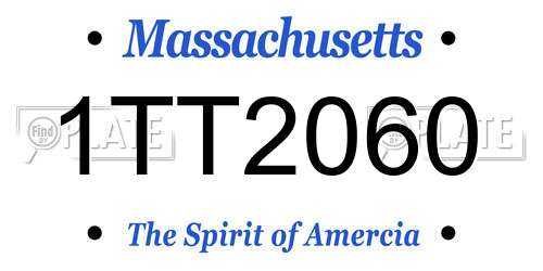 1TT2060 Massachusetts License Plate