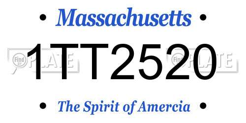 1TT2520 Massachusetts License Plate