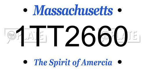 1TT2660 Massachusetts License Plate