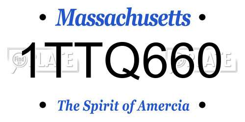 1TTQ660 Massachusetts License Plate