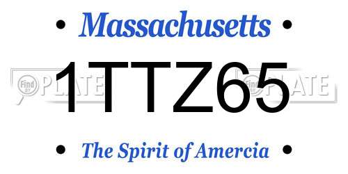 1TTZ65 Massachusetts License Plate