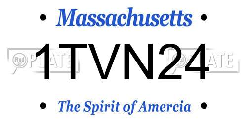 1TVN24 Massachusetts License Plate