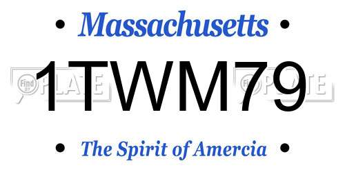 1TWM79 Massachusetts License Plate