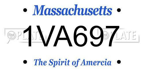 1VA697 Massachusetts License Plate