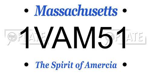 1VAM51 Massachusetts License Plate