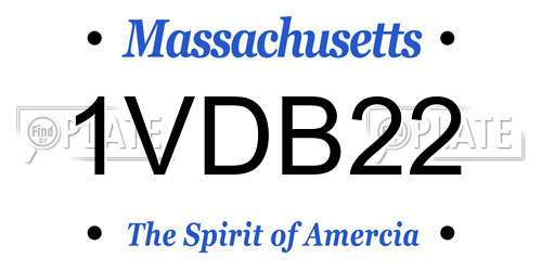 1VDB22 Massachusetts License Plate