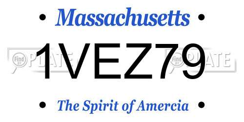 1VEZ79 Massachusetts License Plate