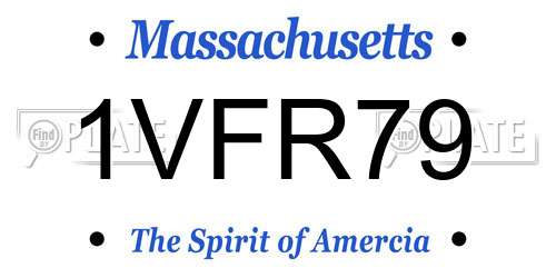 1VFR79 Massachusetts License Plate