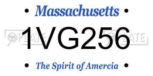 1VG256 Massachusetts License Plate