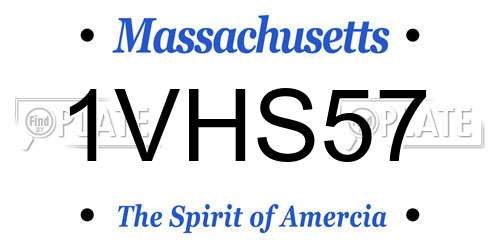 1VHS57 Massachusetts License Plate
