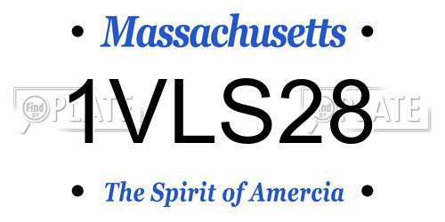 1VLS28 Massachusetts License Plate