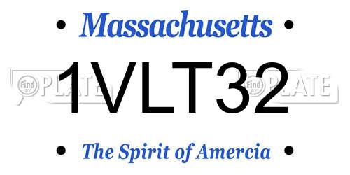 1VLT32 Massachusetts License Plate