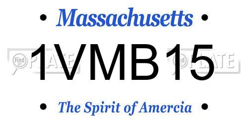 1VMB15 Massachusetts License Plate