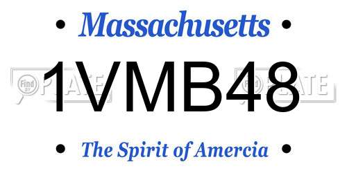 1VMB48 Massachusetts License Plate
