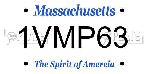 1VMP63 Massachusetts License Plate