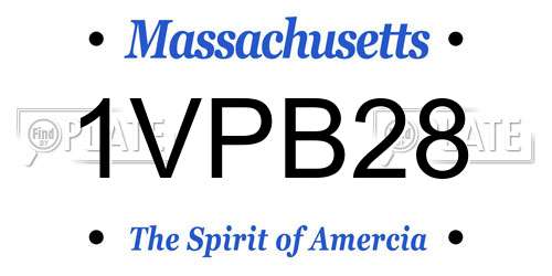 1VPB28 Massachusetts License Plate