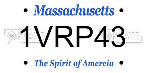 1VRP43 Massachusetts License Plate