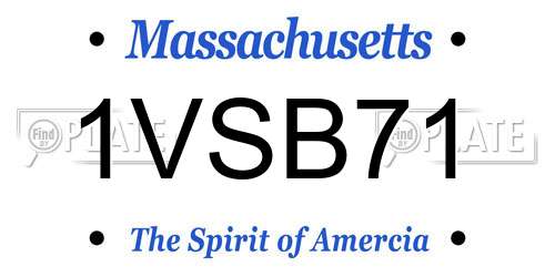 1VSB71 Massachusetts License Plate