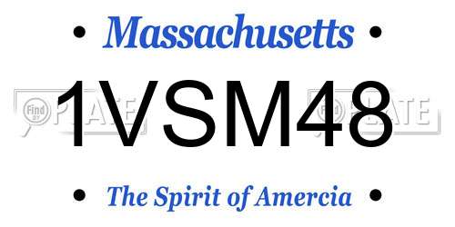 1VSM48 Massachusetts License Plate