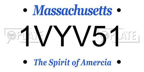 1VYV51 Massachusetts License Plate