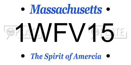 1WFV15 Massachusetts License Plate