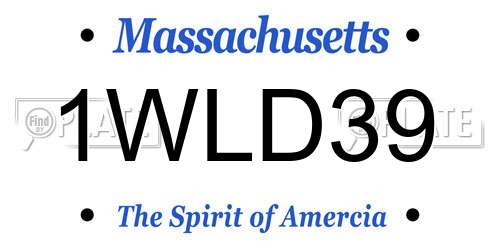 1WLD39 Massachusetts License Plate