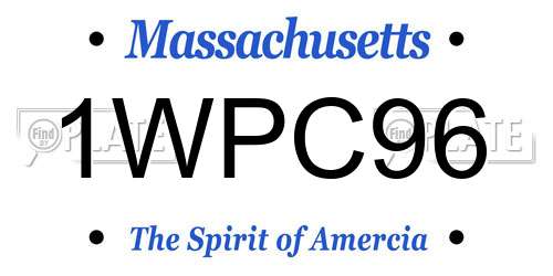 1WPC96 Massachusetts License Plate