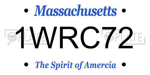 1WRC72 Massachusetts License Plate
