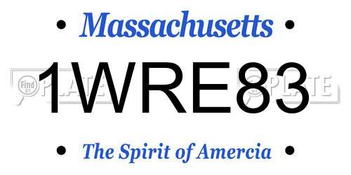 1WRE83 Massachusetts License Plate