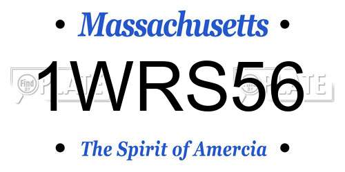 1WRS56 Massachusetts License Plate